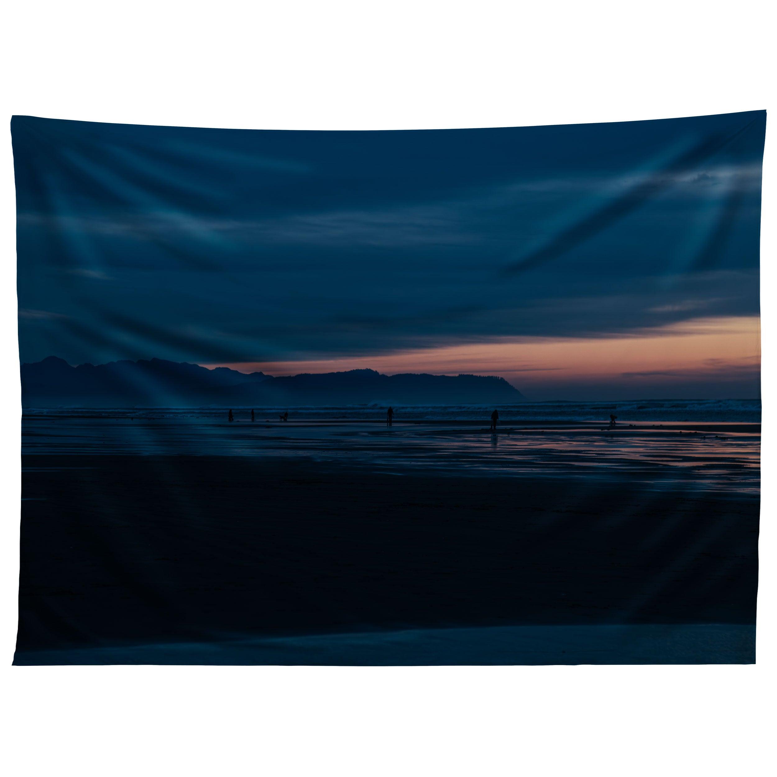 COASTAL BLUE HOUR tapestry 75x100