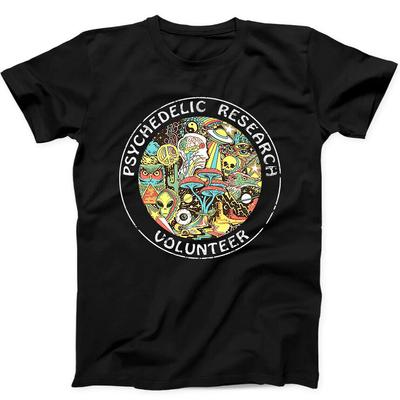 Wolontariusz Badań Psychedelicznych Terence Mckenna Grzyb Prezent T-shirt Czarny T-shirt 2
