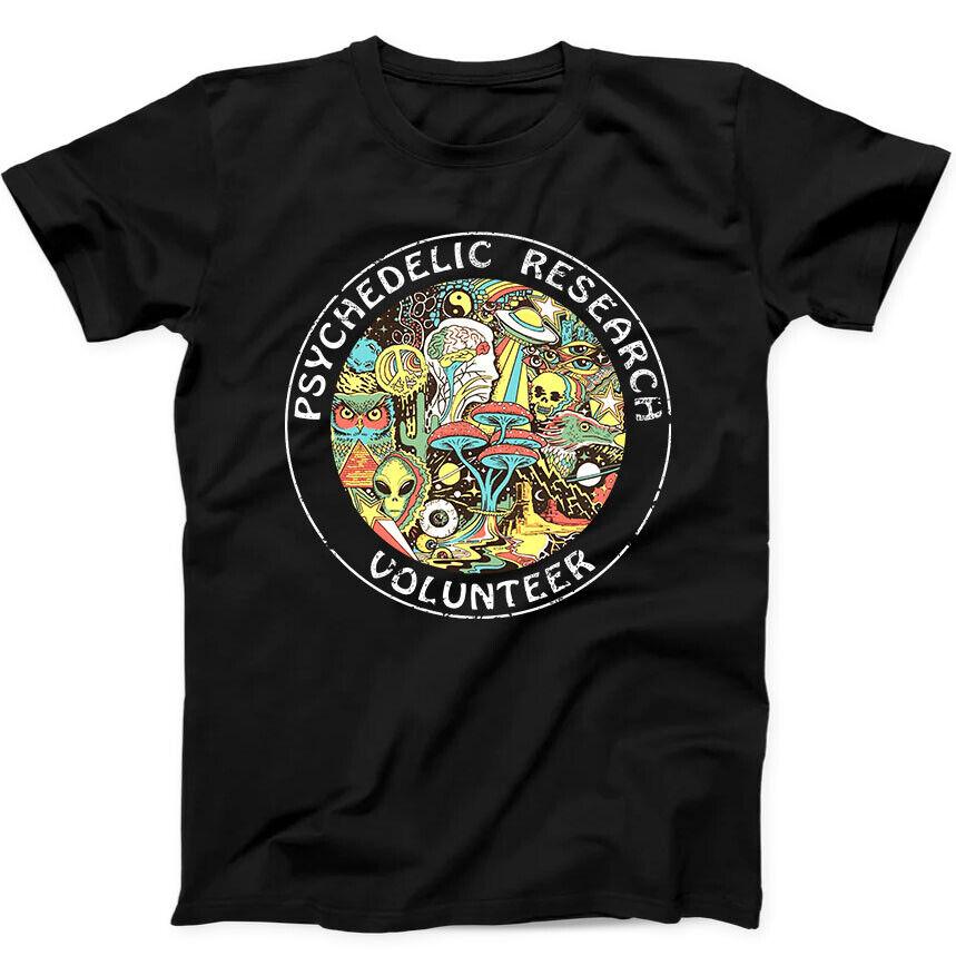 

Psychedelic Research Volunteer Terence Mckenna Mushroom Gift Tee Black T Shirt 2 2XL