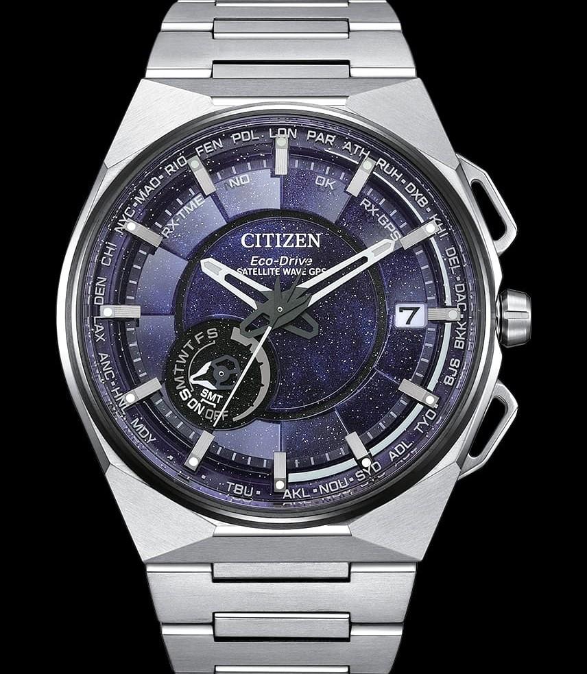 

CITIZEN ATTESA GPS Satellite Wave Perpetual World Time Super Titanium CC3097-52L синий