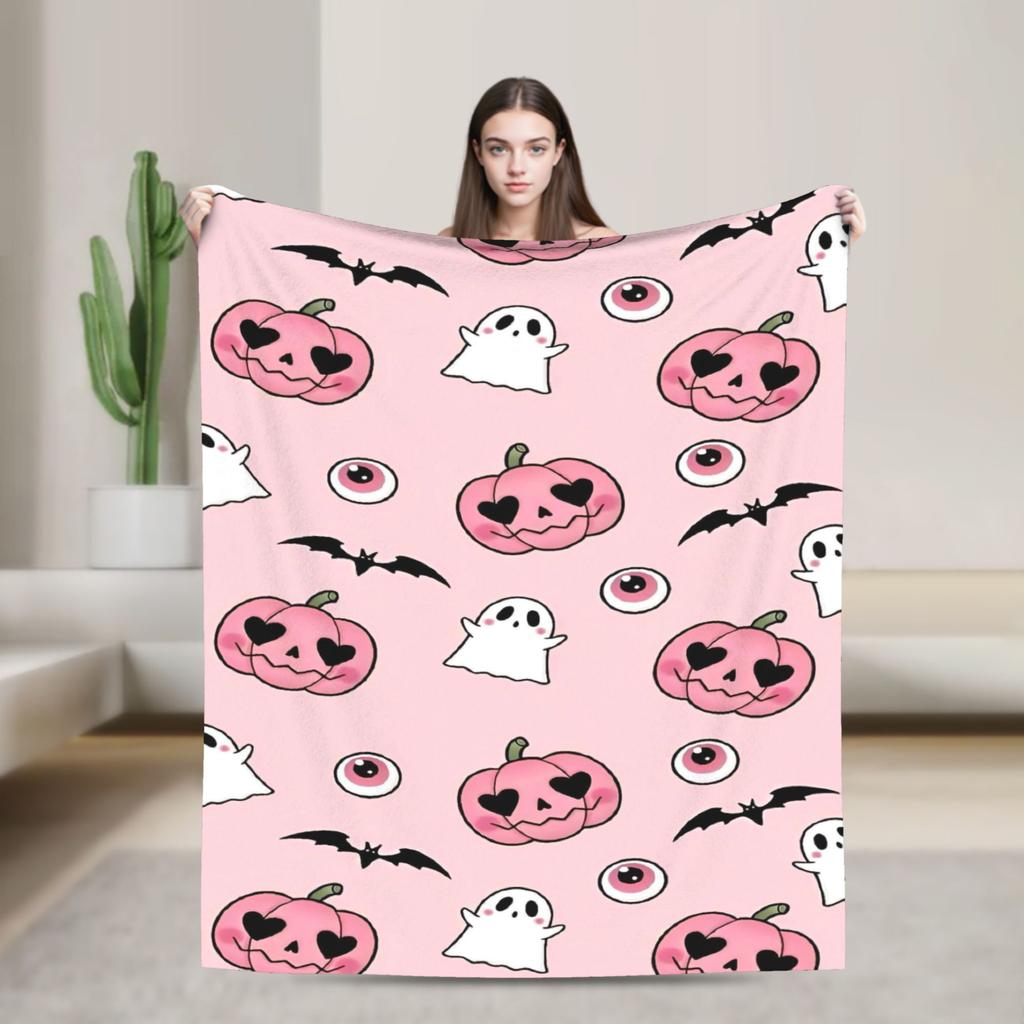 Soft BlanketsChildren Decorative Halloween Throw Blanket Flannel Bedspread For Couch Chair Sofa Bed Funny Sofa Bed Cover