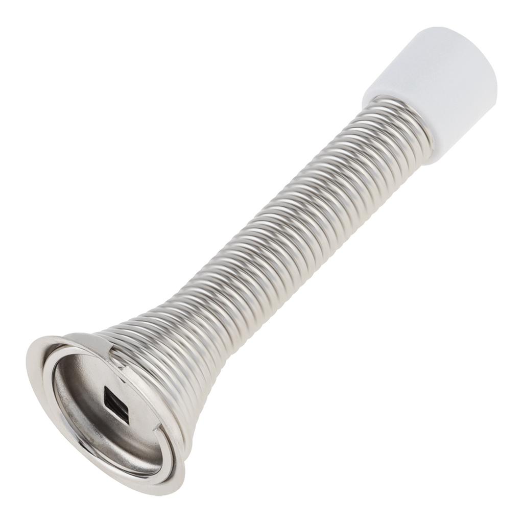 3.375 Inch 1pc Spring Door Stop Bottom Mount Rubber Bumper Wall Protector Secure Hold Damage Prevention