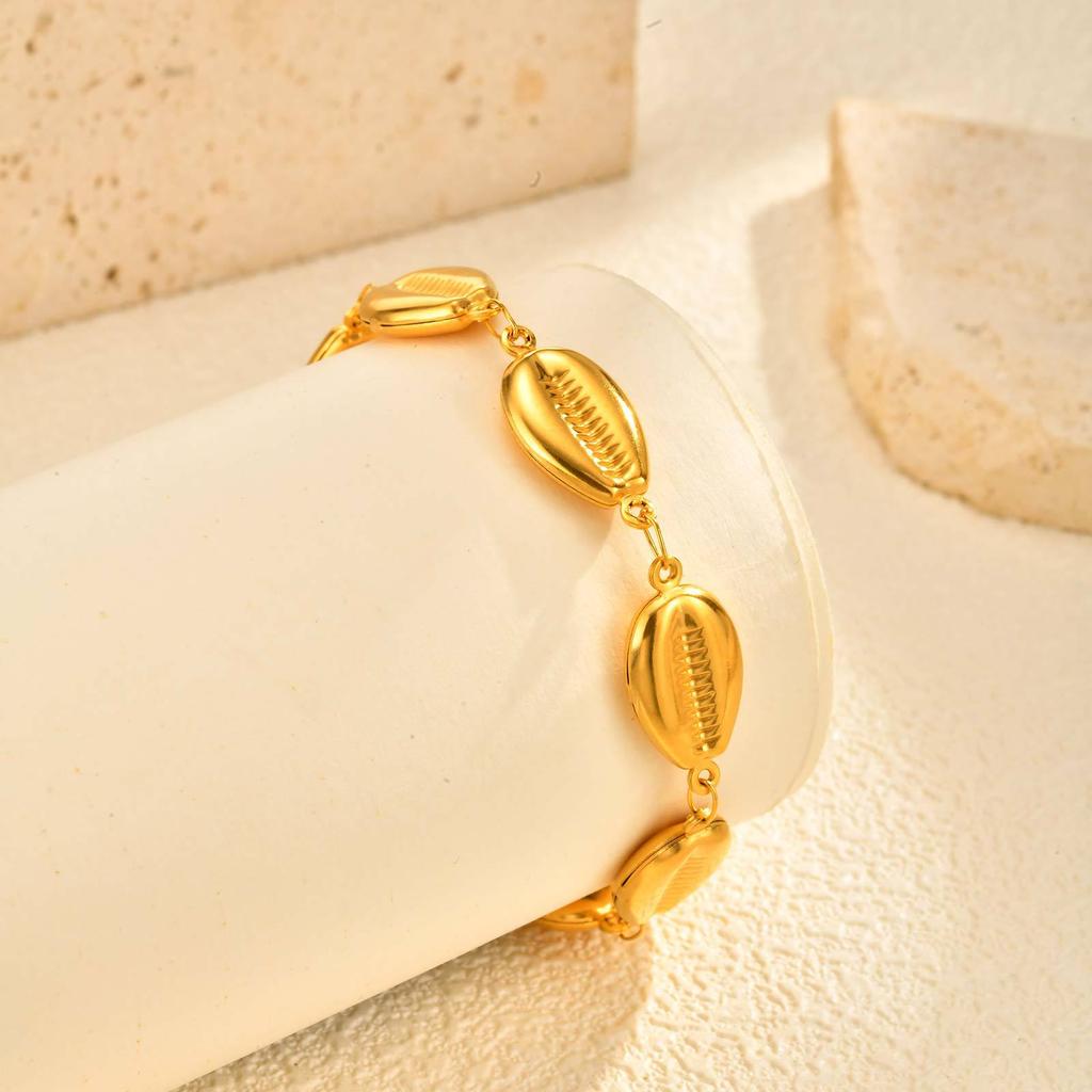 Stainless Steel Hollow Conch Bracelet, Women'S Personality Exaggerated Creative Br-2722