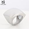 Luxury Chunky Stainless Steel Ring Women's Shiny Silver/Gold/Black Color Anillos Wedding Party Bands Trend Jewelry Roung Gift