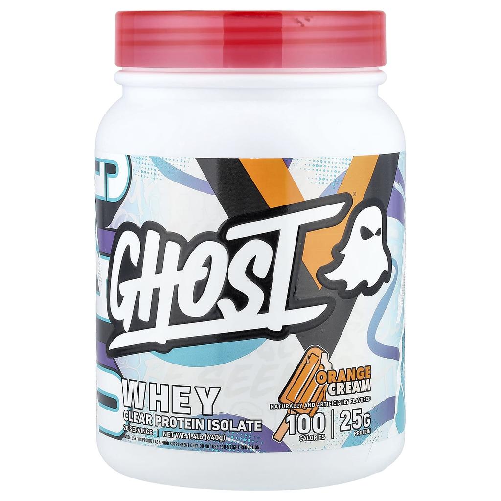 Ghost, Whey Protein Isolate, Orange Cream, 640g (1.4lb)