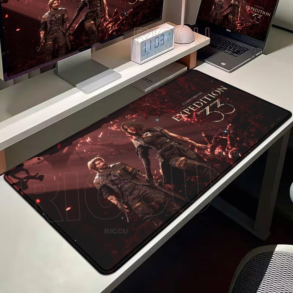 Clair Obscur Expedition 33 Podkładka pod mysz Klawiatura Mata na mysz Duża Podkładka pod mysz dla graczy Akcesoria do gier Szafka PC XXL Maty na biurko 90x40CM