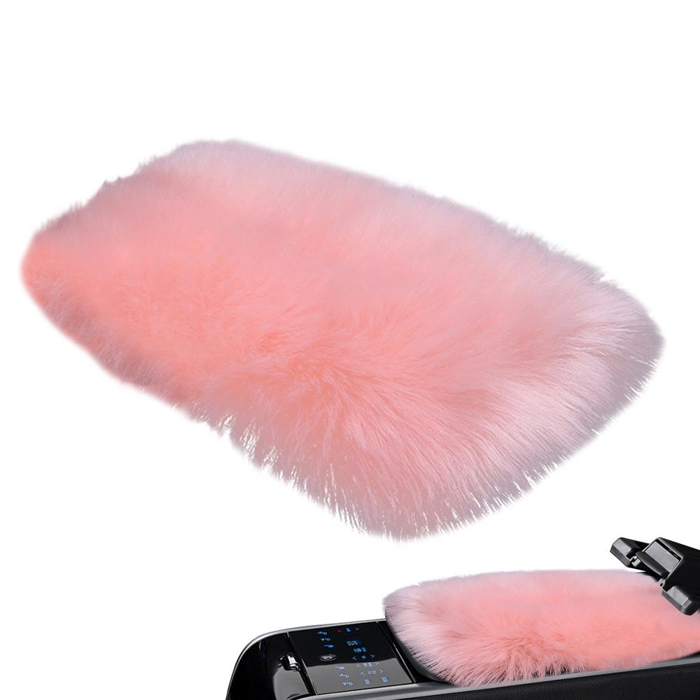 Soft Car Armrest Cover Skin-friendly Plush Center Console Seat Box Protector Pad Auto Accessories