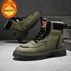Black Martin boots men's large size 45 velvet warm 46 waterproof cotton shoes 47 high-top tooling boots snow boots men's 48