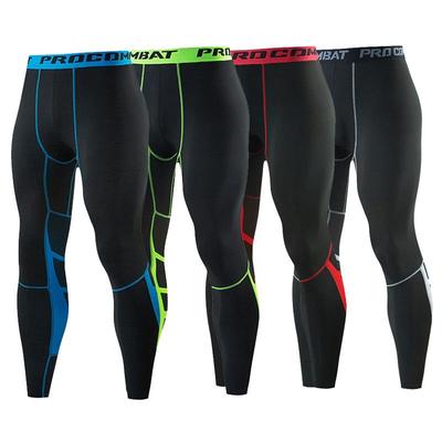 Men Athletic Sport Trousers Training Fitness Running Tight Base Layer Pants Exercise Basketball Yoga Jogging Legging Quick Dry
