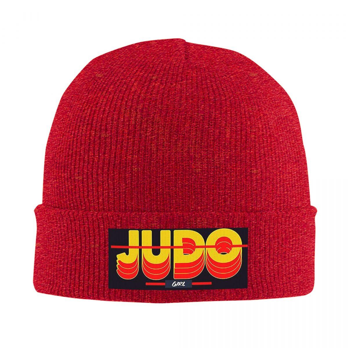 

Теплая вязаная шапка с логотипом дзюдо, хип-хоп шапка-бини, осенне-зимние уличные шапки-бини для мужчин, женщин, взрослых One Size