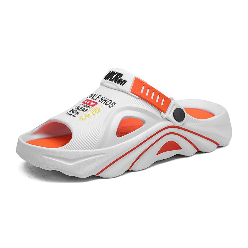 Fashion Smile Pop Casual Men Clogs Slippers Band Summer Slippers Outdoor Non-slip Beach Cozy Men Shoes Soft EVA Home Breathable Slippers
