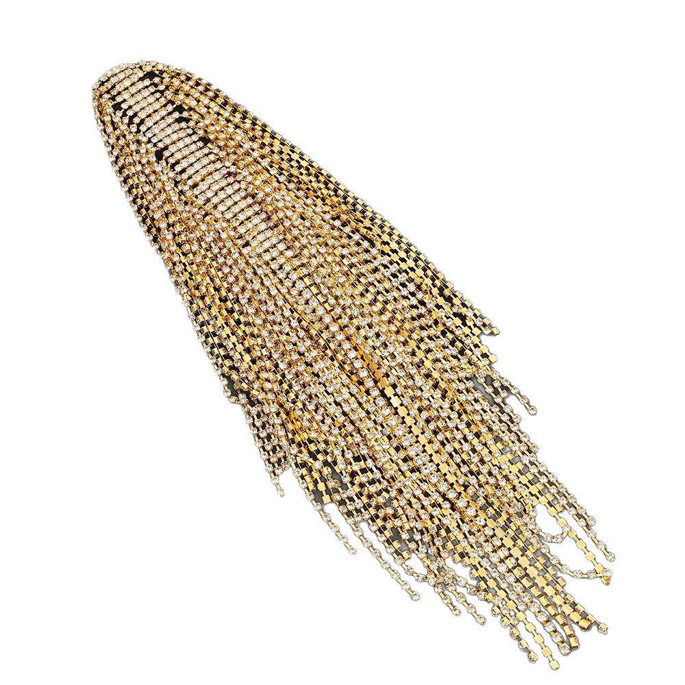 2025 Bohemian Tassel Head Chain: Multi-layer Bride Accessories золотой