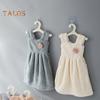 Hand Towel Princess Dress Shape Wipe Towel Soft Coral Fleece Hanging Towel for Home Kitchen Bathroom