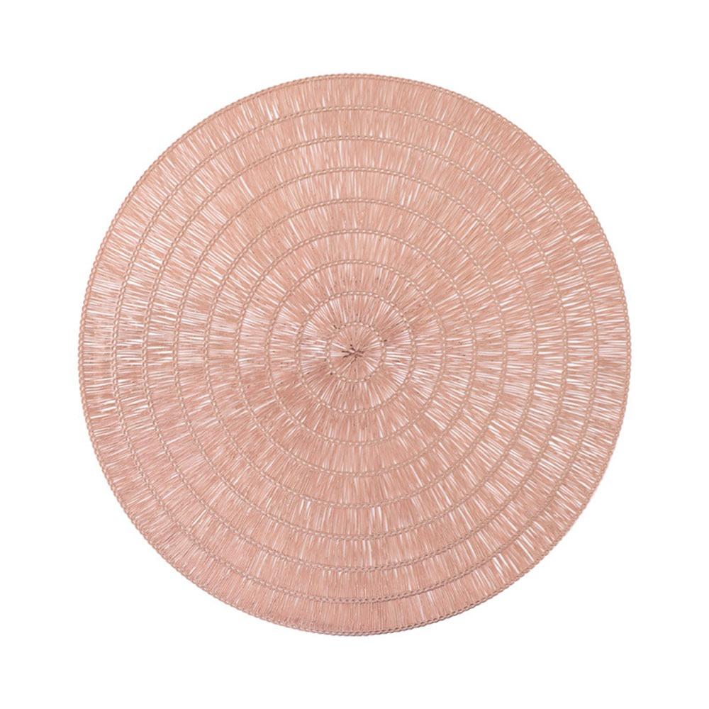 Hochwertige mehrfarbige Tischunterlage rutschfest PVC Wärmeisolierpad Hitzebeständig Runder Esstisch Dekorative Matte Restaurant