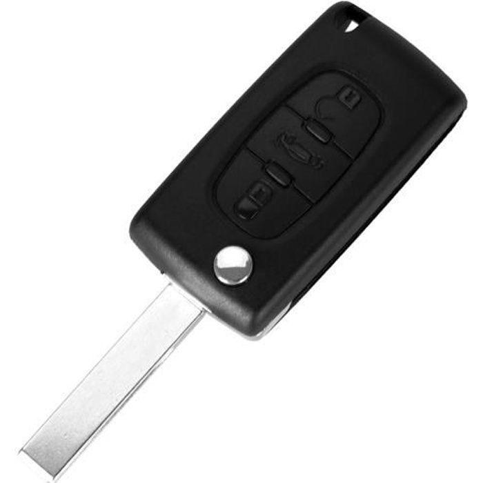 Coque Clé pour Citroen C3 Picasso C5 Peugeot Expert 207 307 308 407 308SW 207SW 308CC 307CC - CE0523 - 3 Boutons