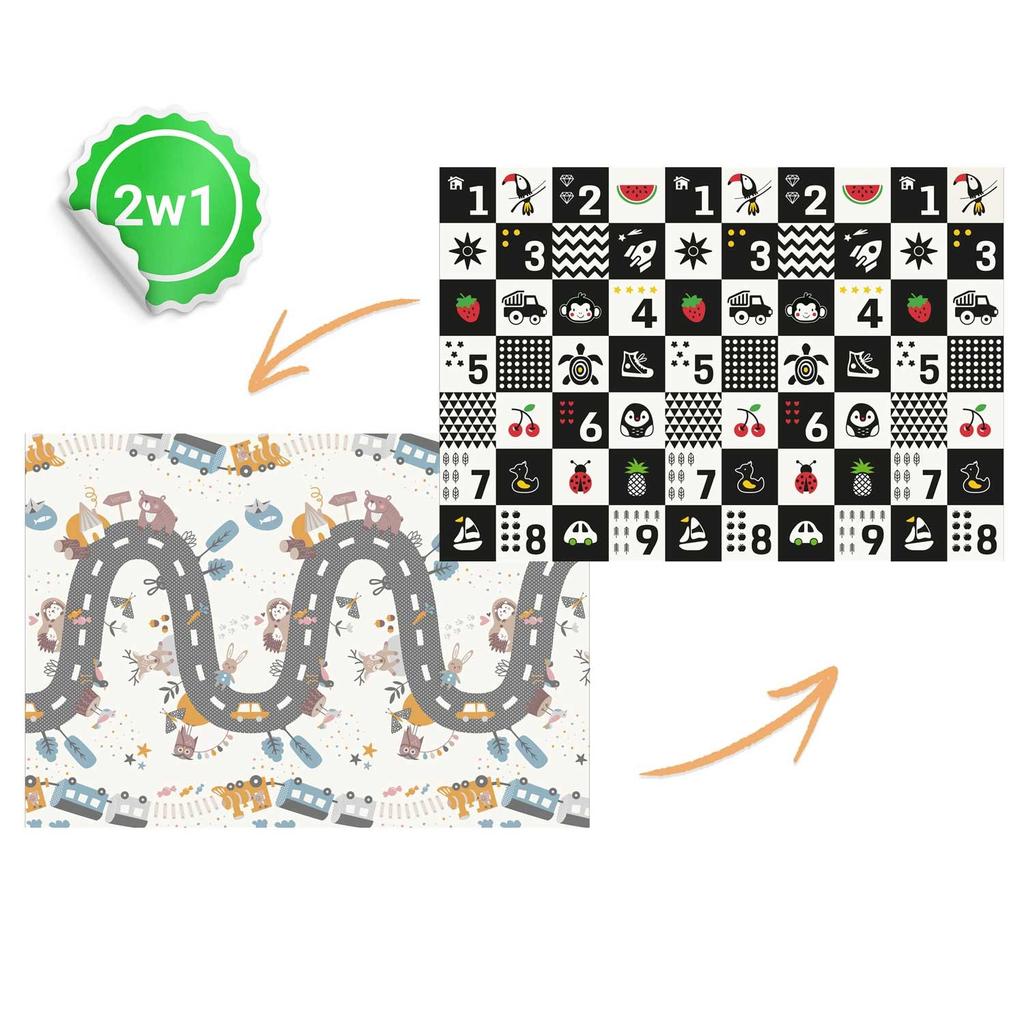Foldable Educational Foam Mat 200 X 150 X 1 Cm Nukido Nk-341