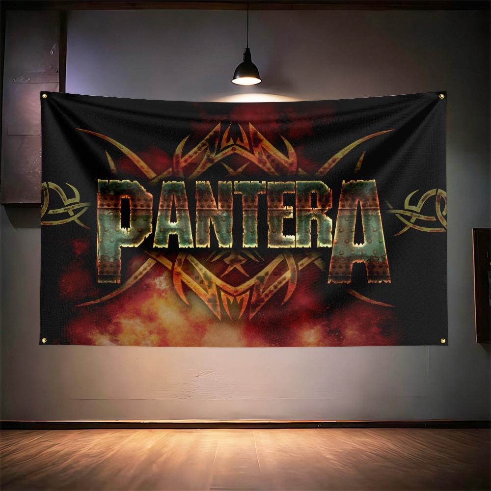 Rock Music Flag 3x5ft For Pantera Band Fans Banner Hd Print Brass Grommet Garage Bedroom Living Room Dorm Wall Decor Tapestry