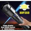 15000LM XHP360 Hochleistungs-LED-Taschenlampe Leistungsstarke Taschenlampe Wiederaufladbar Super Große Reichweite Outdoor Notfall Camping Laterne