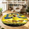 Round Rug Custom NameCristiano Ronaldo Pattern Non Slip Carpet Home Floor Decor