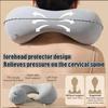 1 Press Type Inflatable Pillow U-shaped Pillow, Foldable U-shaped Double Hump Neck Pillow, Portable Outdoor Travel Pillow