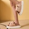 Fashion Cute Cartoon Animal Linen Slippers Women Indoor Open Toe Platform Linen Slides Woman Spring Autumn Light Non Slip Slippers Mujer
