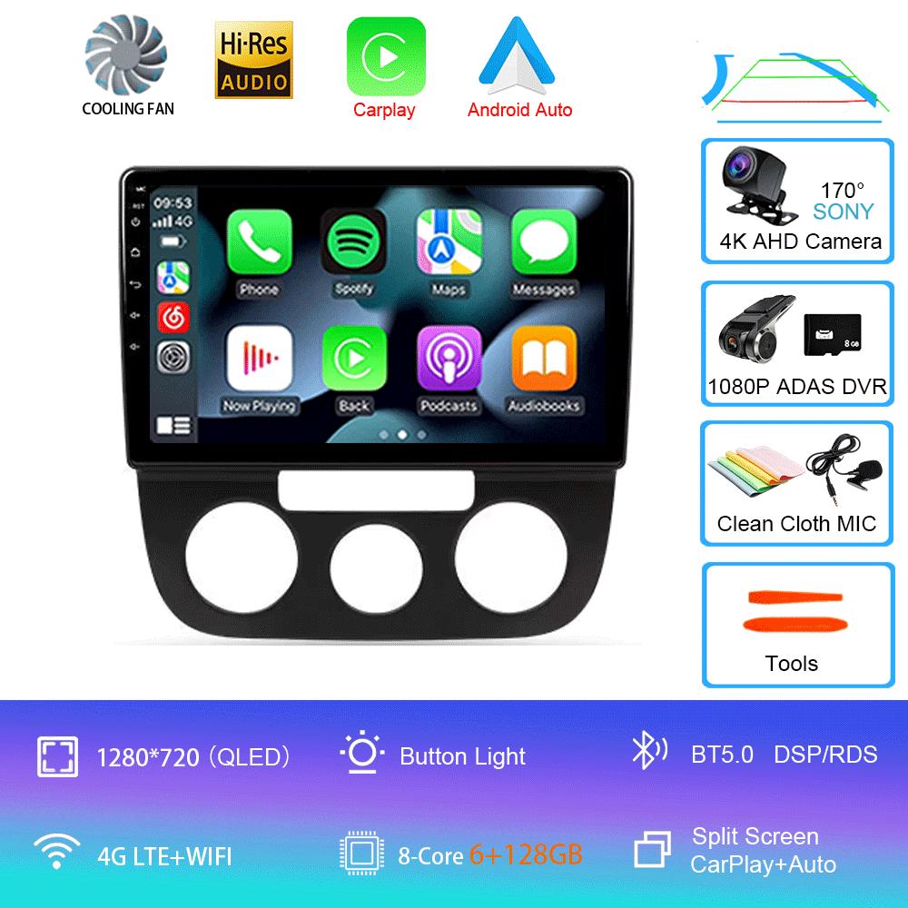 Radio auto Android 14 Carplay Auto pentru Volkswagen Jetta 5 2005 2006 2007 2008 2009 2010 GPS Multimedia Player 4G Unitate principală stereo