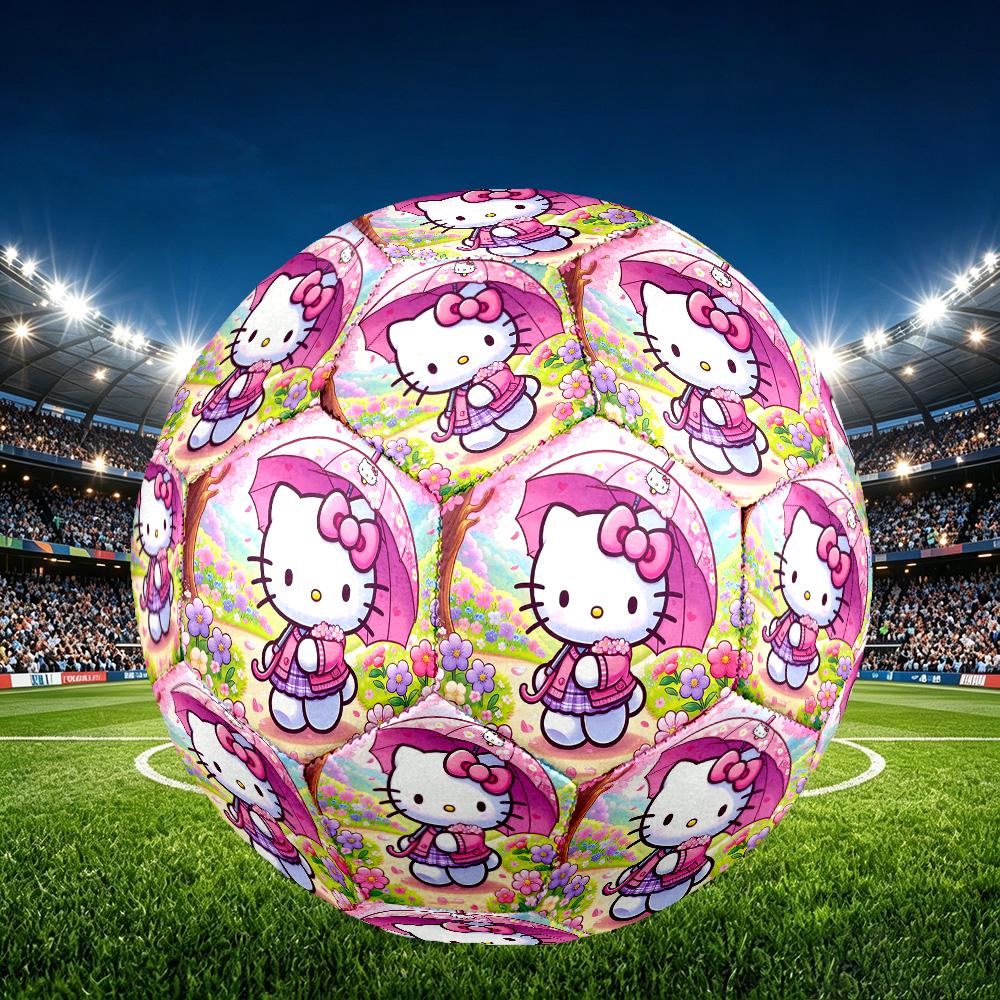 1pc Lovely Cat Soccer Ball, Athletic Standard Football Size 5 Lightweight Sports Match Soccer Ball, Perfect Gift for Sports Enthusiasts