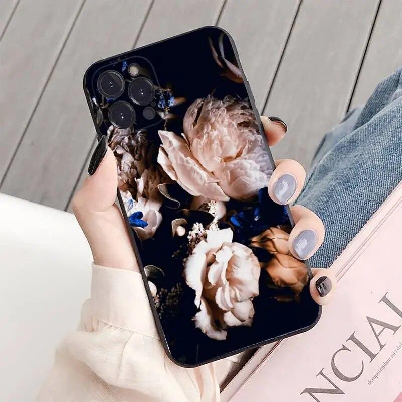 Bujori Floare Frumoasă Husă de Telefon Capac Coque Pentru Iphone Xiaomi Mi Samsung Galaxy Redmi Note A S 11 12 13 14 15 22 23 24 5G Pro Plus Max Fe Ultra