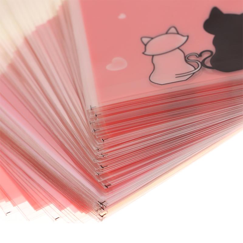 100 Stück Mini-Cartoon-Kekstüten zum Backen, Snacks, selbstklebende Tüten, Pärchen, Katzen, Kekse, Süßigkeiten, Schmuck, Geschenkverpackung, Plastiktüte