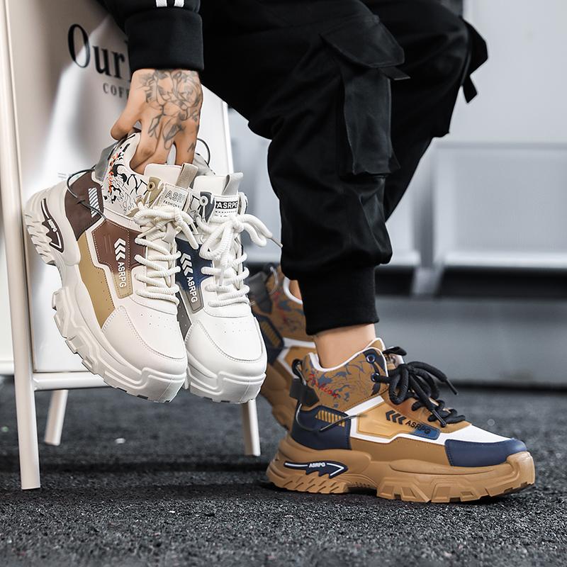 New Men's Fashion Casual Low Top Sports Shoes Students Thick Sole Comfortable Sneakers Boys Male Classic Breathable Basketball Shoes