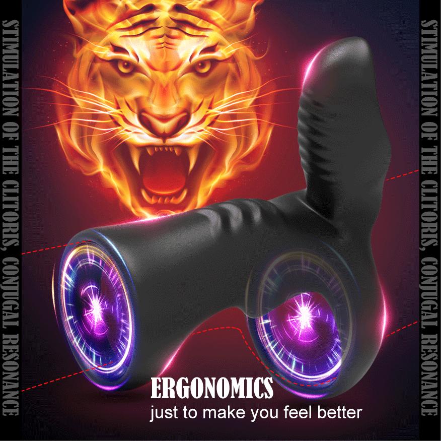 Vibrating Penis Ring Delay Ejaculation Silicone Reusable Semen Cock Rings on For Men Enlargement Sex Toys Clitoral Stimulation for Men Couple Rings