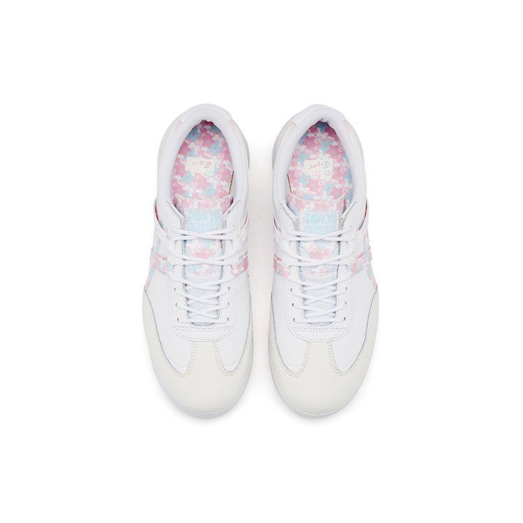 ONITSUKA TIGER Delegation Leather Comfortable Daily Shock Absorbing Durable Low Top Casual Shoes Unisex Casual Shoes White Cherry-Blossom 1183B953-100