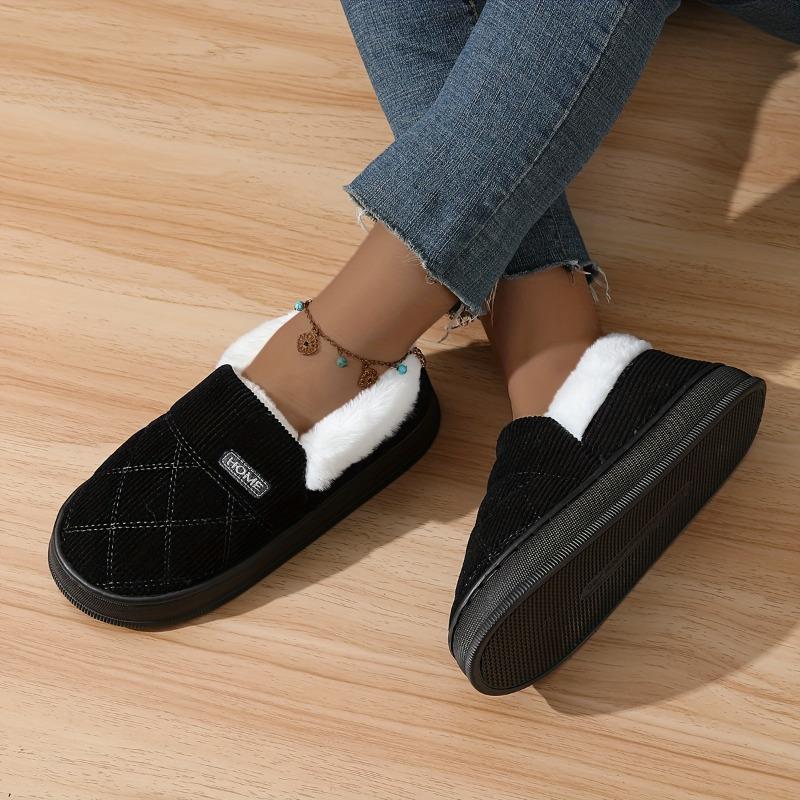 Women's & Men's Winter Slippers Heavy-Duty Thick-Soled Warm Indoor Outdoor House Shoes with Sole