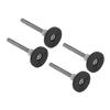 4Pcs Swivel Leveling Mounts Furniture Glide Adjustable Nylon Rubber Base Leveling Pads D30xM6x50 Black