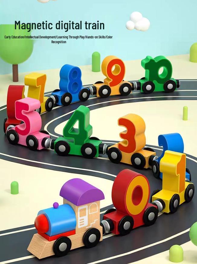 Magnetic Number Train Educational Toy for Ages 3-6: Early Learning Puzzle Blocks