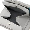 Katharine Hamnett London VITA Wallet, Italian Chrome-Free Leather, Large Zipper, Middle Wallet with Box Coin Purse, White, 490-50901