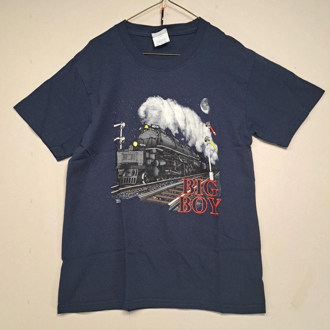 Union Pacific Big Boy Steam Locomotive Train T-Shirt Youth Medium Navy S