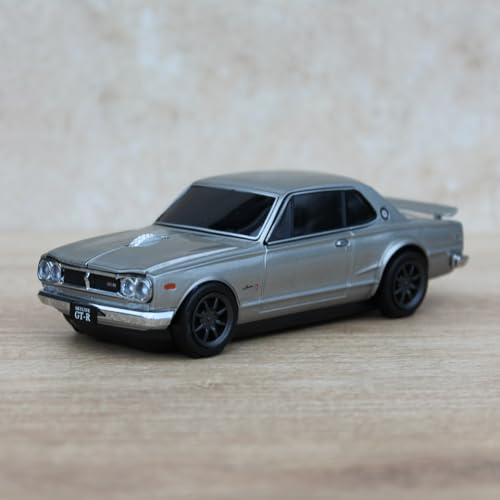 Wireless Bluetooth Mouse for Nissan Skyline 2000 GT-R Gunmetal Silver (also Known As Hakosuka)