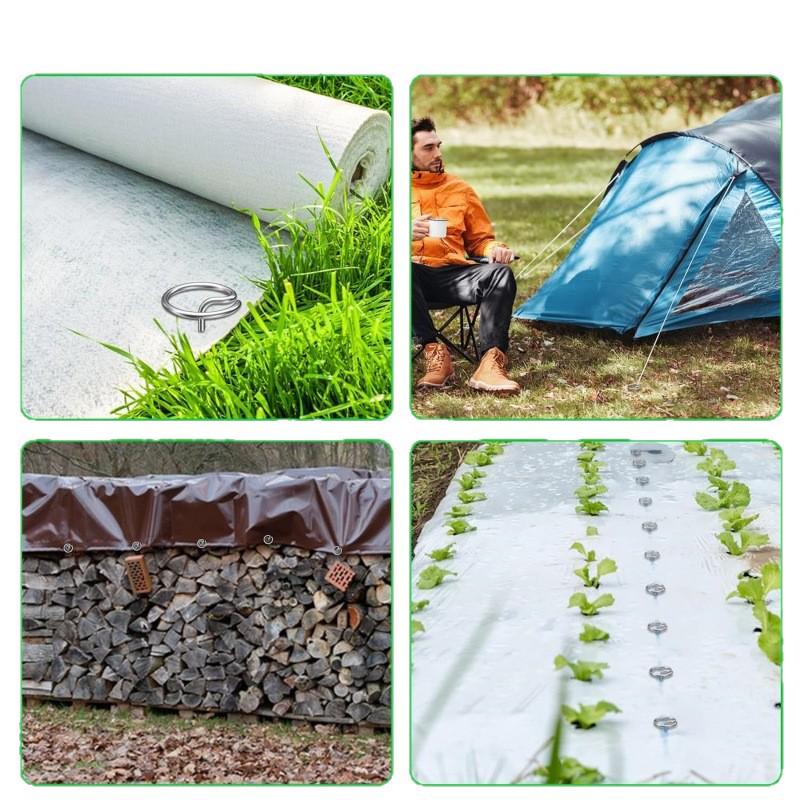 Galvanized G-Type Ground Stakes for Landscape and Tent Use