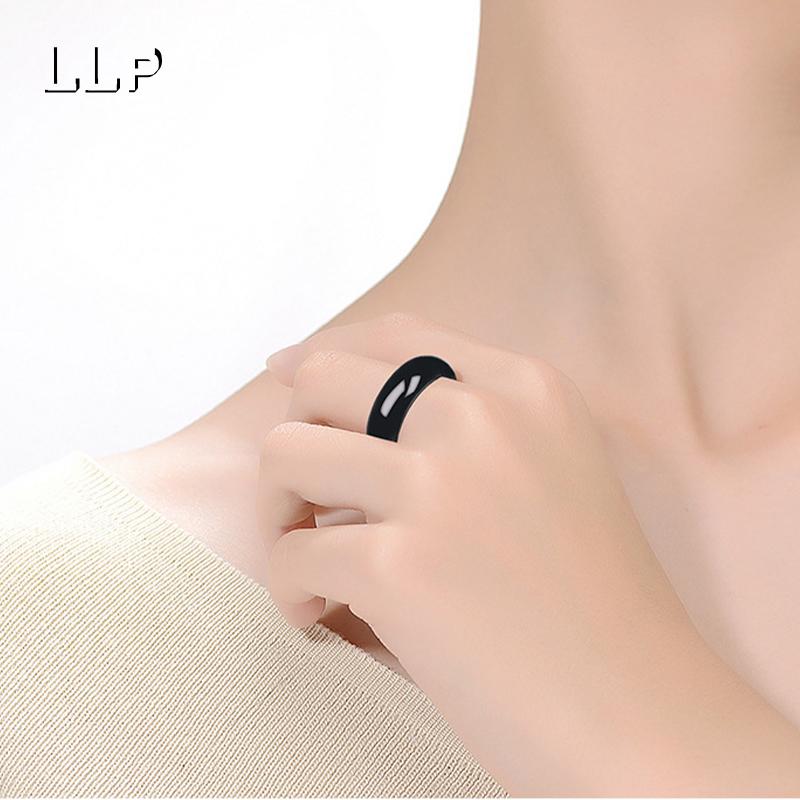 Anello in Giada Nera Naturale Vecchia Miniera Grado A - Anello Autentico in Giada Scura Elegante Accessorio Gioiello Qualità Fine