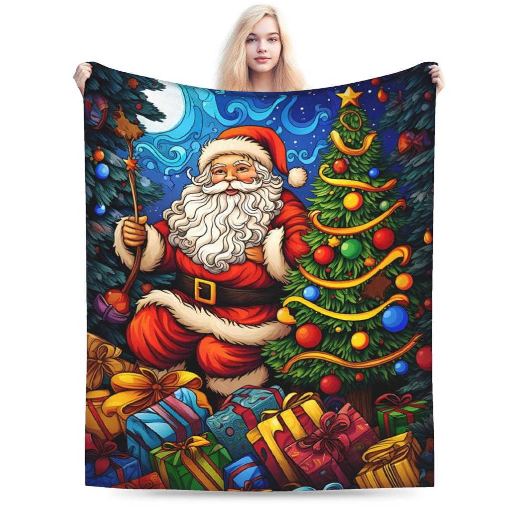 Christmas Eve Blanket Travel Flannel Throw Blanket For Couch Chair Warm Soft Custom Quality Bedspread Gift Idea