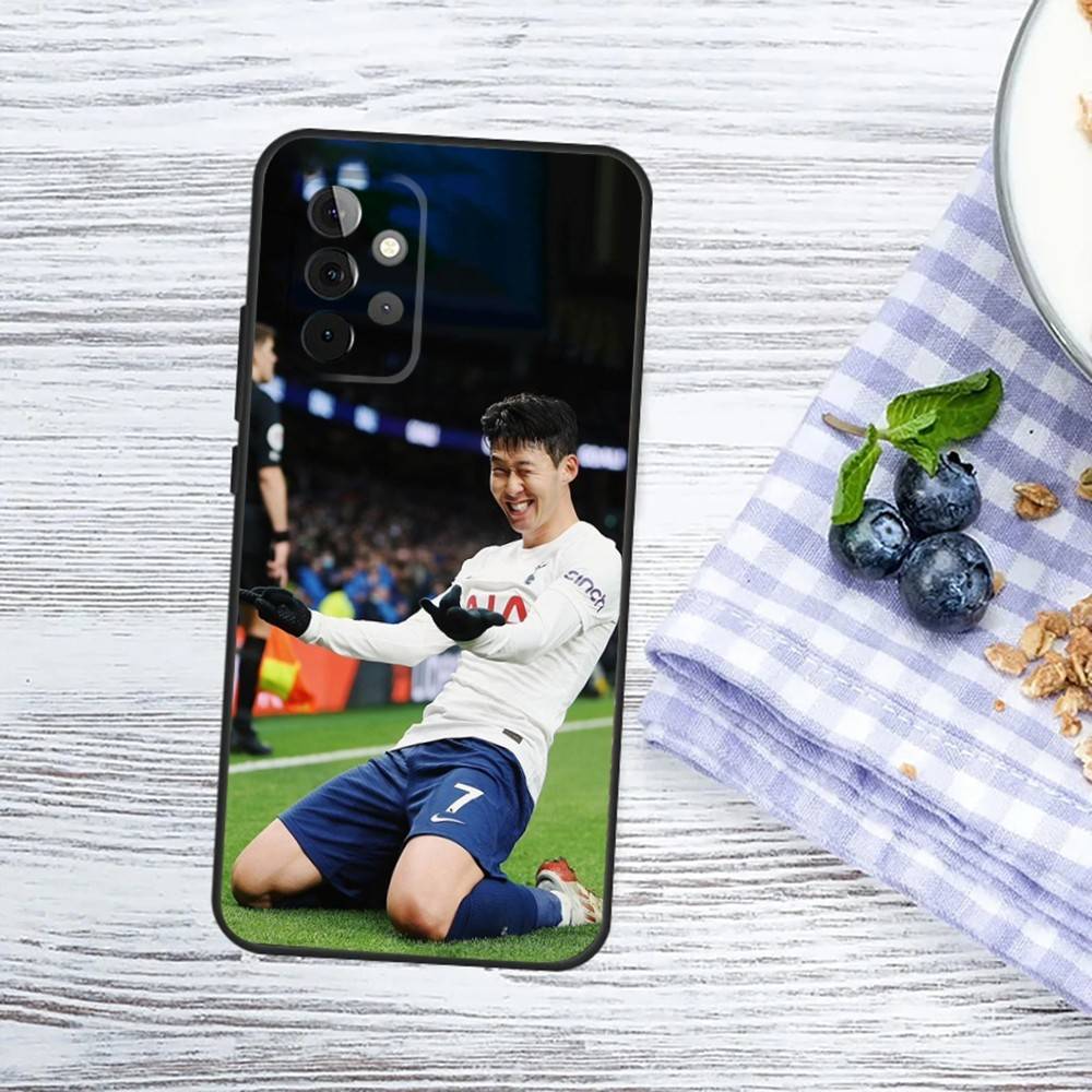 Korea Son H-Heung-mins Football Phone Case For Samsung Galaxy A13,A21s,A22,A31,A32,A52,A53,A71,A80,A91 Soft Black Phone Cover