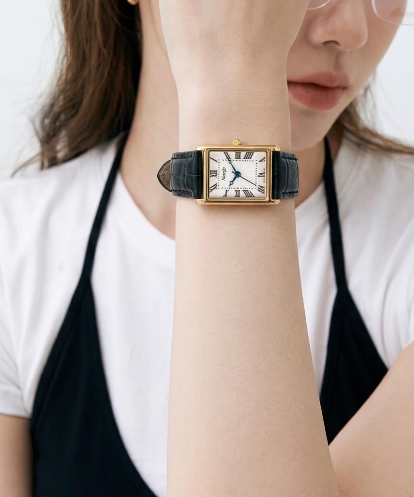 Sialeugo Sg-010S-Gwb Fennel Collection Women'S Leather Wristwatch (Free Gift Included)