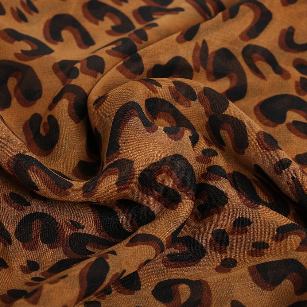 Soft Women Fashion Shawl Wrap Chiffon Leopard Scarf