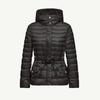 Womens Lightweight Hooded Goose Down Jacket Slim Fit Mid-Length Puffer Coat Winter Daily Wear