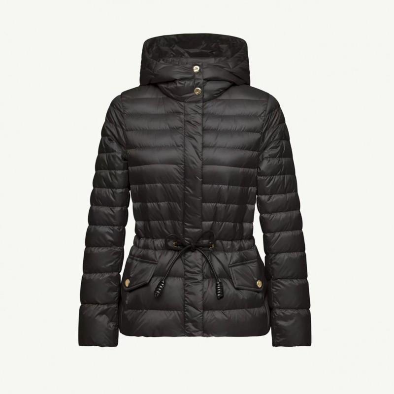 Womens Lightweight Hooded Goose Down Jacket Slim Fit Mid-Length Puffer Coat Winter Daily Wear