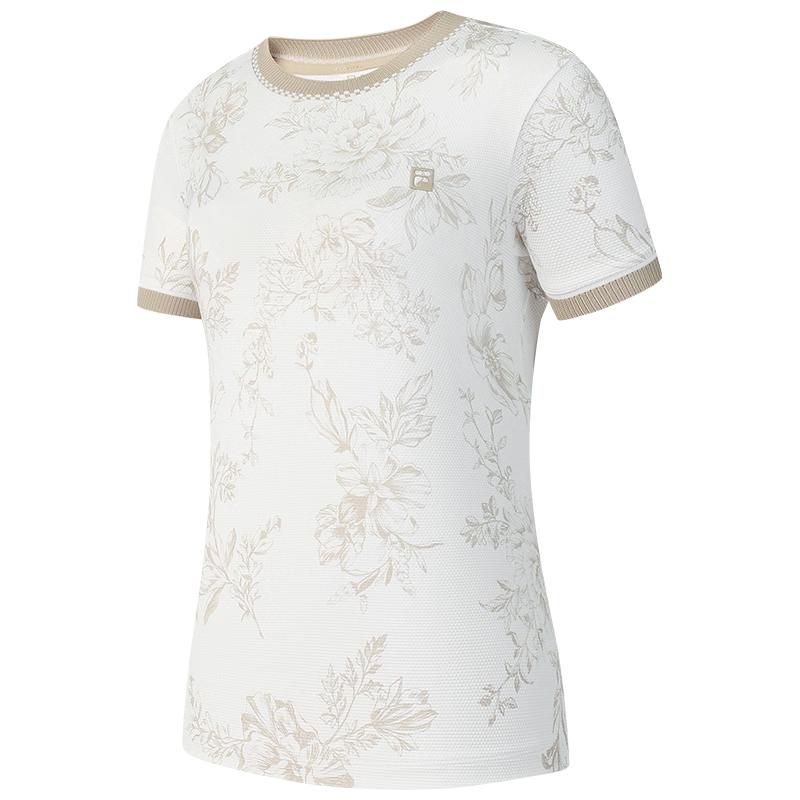 

FILA Women s Yin Ruoning Golf Knit Short-Sleeve T-Shirt L