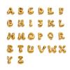CARLIDANA 26 Letter Charms Set Heart Zircon Pearl Initial A-Z Alphabet Letter Gold Plated Stainless Steel Pendants for DIY