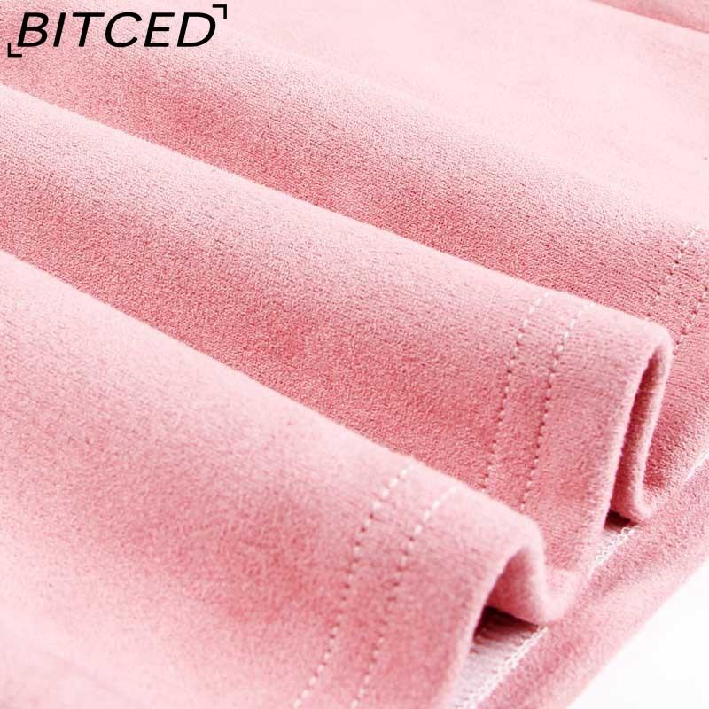 BITCED Women's Fashion Casual Solid Color Print Summer Spring Skirt