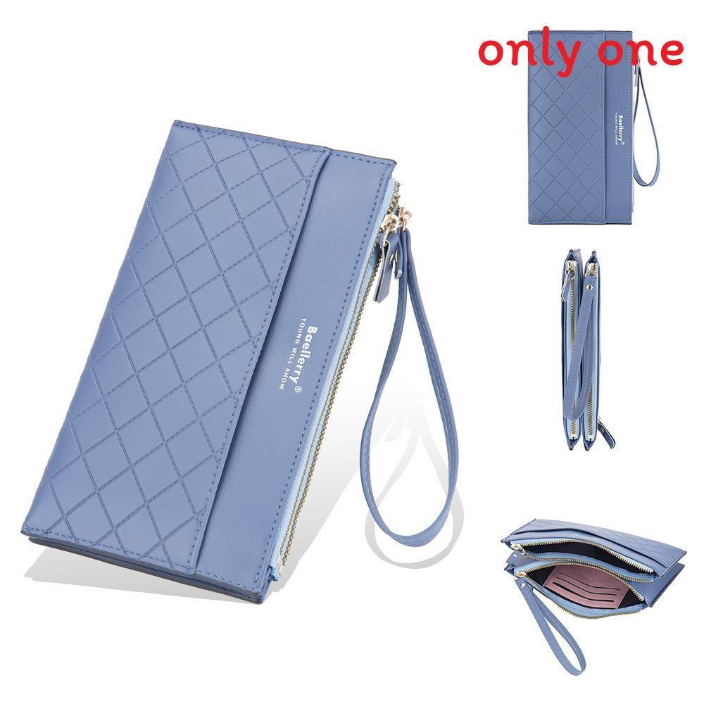 Pu Leather Ladies Wallet With Zipper Long Purse For Daily Use And Water Resistance